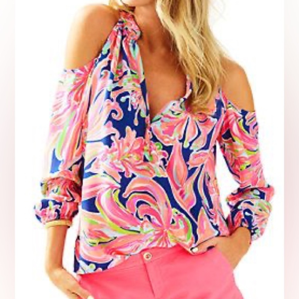 Lilly Pulitzer Elsa Sunny Shoulder Blouse